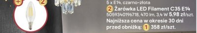 Żarówka LED Filament C35 E14 promocja w Castorama