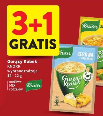 Gorący Kubek KNORR wybrane rodzaje promocja w Intermarche