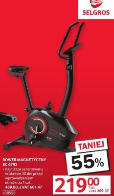 Rower magnetyczny BC 6792 Selgros promocja w Selgros