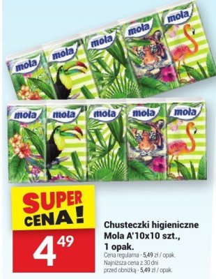 Chusteczki higieniczne Mola promocja w Twój Market