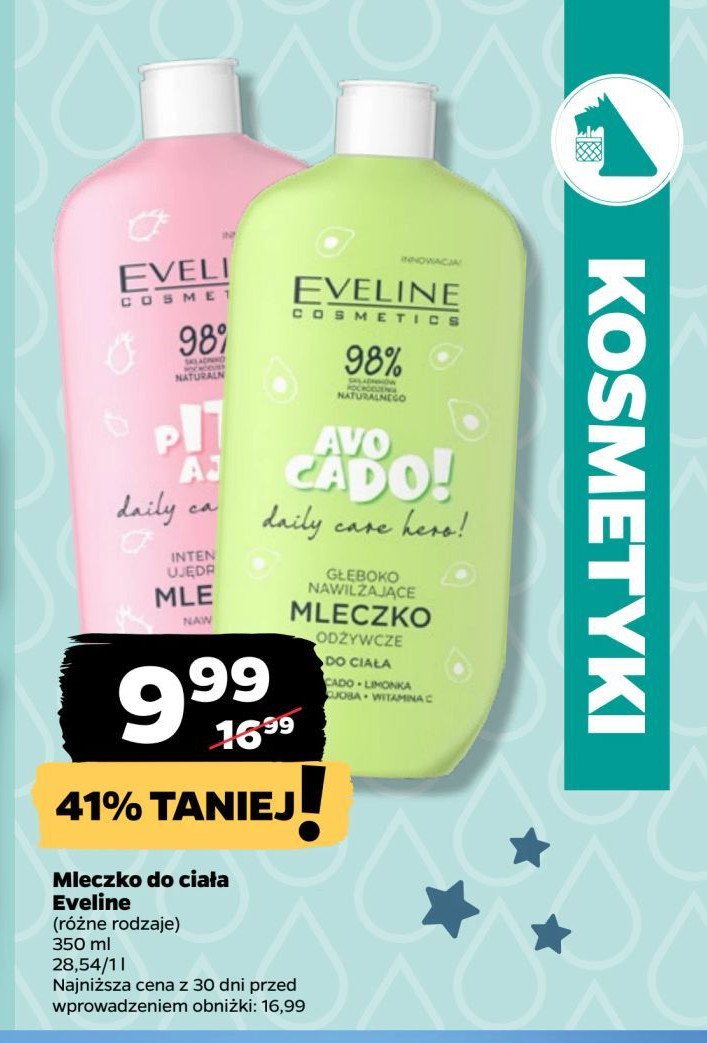 Mleczko głęboko nawilżające avocado Eveline cosmetics promocja w Netto