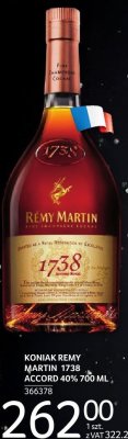 Koniak KONIAK REMY MARTIN 1738 ACCORD 40% 700 ML promocja w Selgros