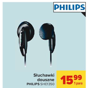 Słuchawki douszne she1350 Philips promocja