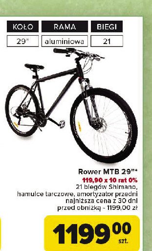 Rower mtb 29'' promocja w Carrefour