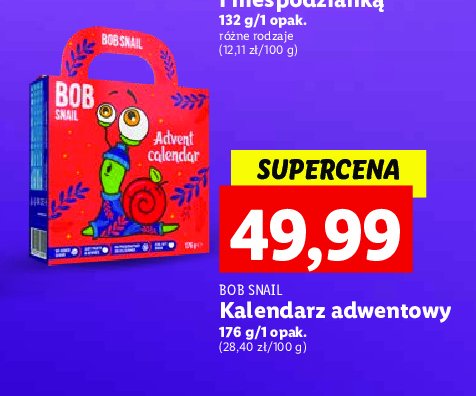 Kalendarz adwentowy Bob snail promocja