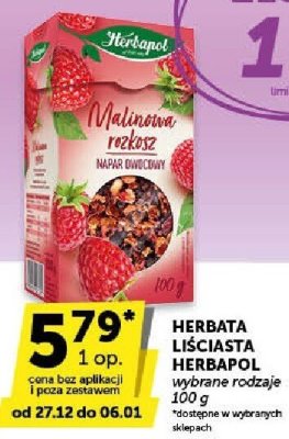 Herbata liściasta Herbapol Malinowa rozkosz promocja w ABC