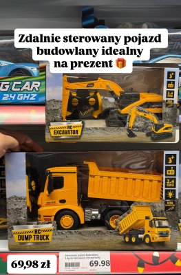 Zdalnie sterowany pojazd budowlany 2.4 GHz promocja w Action