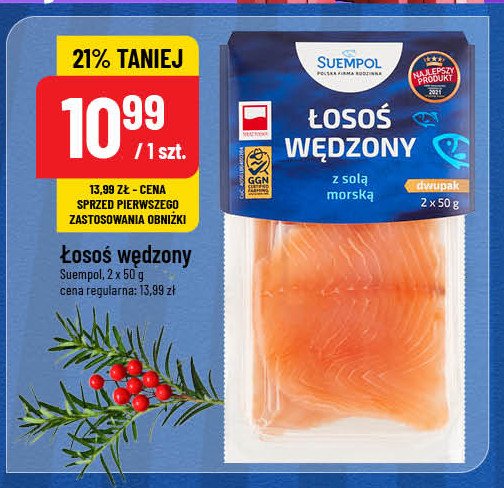 Łosoś wędzony z solą morską Suempol promocja w POLOmarket