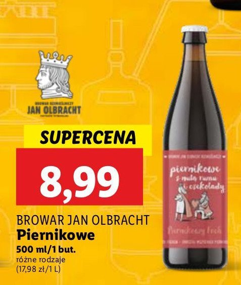 Piwo Jan olbracht piernikowe z rumem i czekoladą promocja