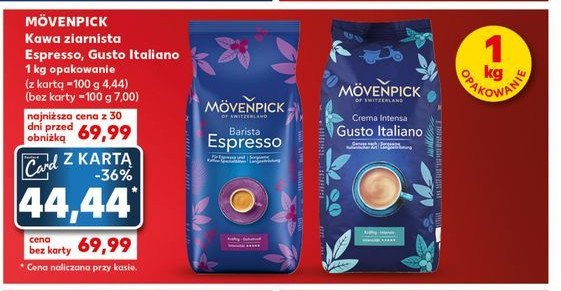 Kawa Movenpick caffe crema gusto italiano promocja