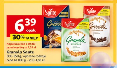 Granola belgijska czekolada i pomara艅cza Sante granola gold promocja