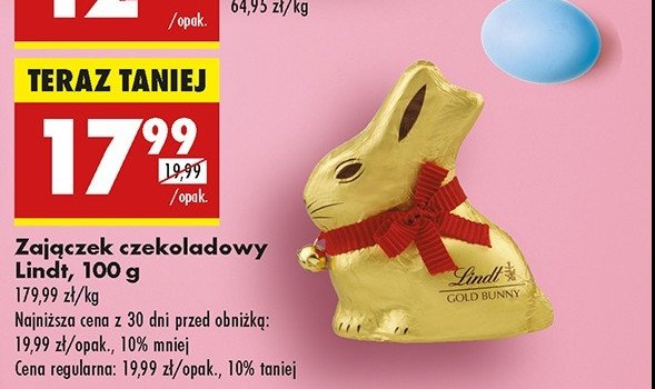 Zaj膮c z czekolady Lindt gold bunny promocja