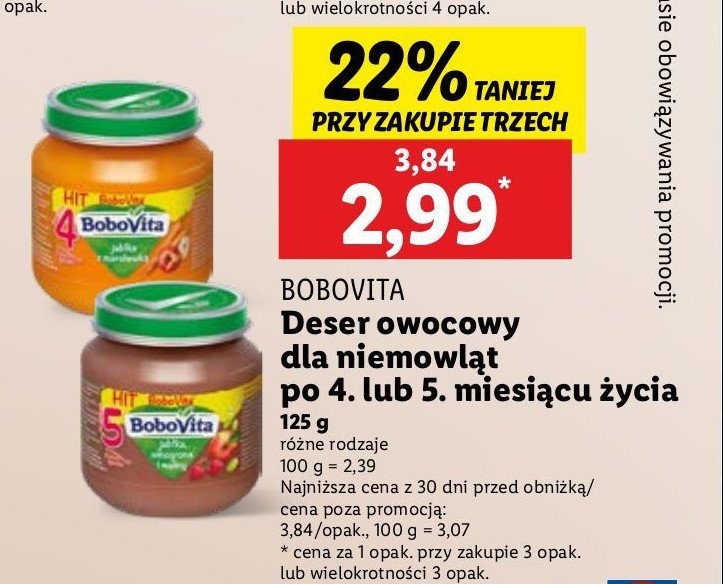 Jabłka i maliny Bobovita promocja