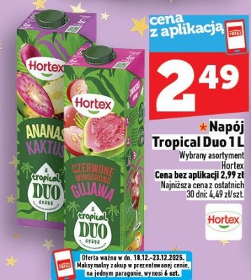 Sok Tropical Duo 1 l Hortex promocja w TOPAZ