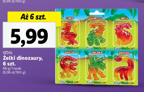 Żelki dinozaury Vidal promocja