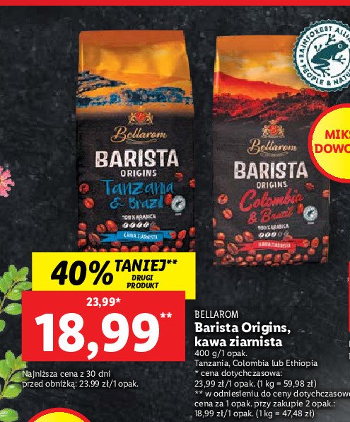 Kawa BELLAROM BARISTA TANZANIA I BRAZYLIA promocja