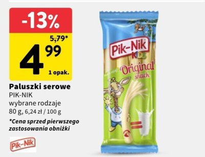 Paluszki serowe wybrane rodzaje promocja w Intermarche