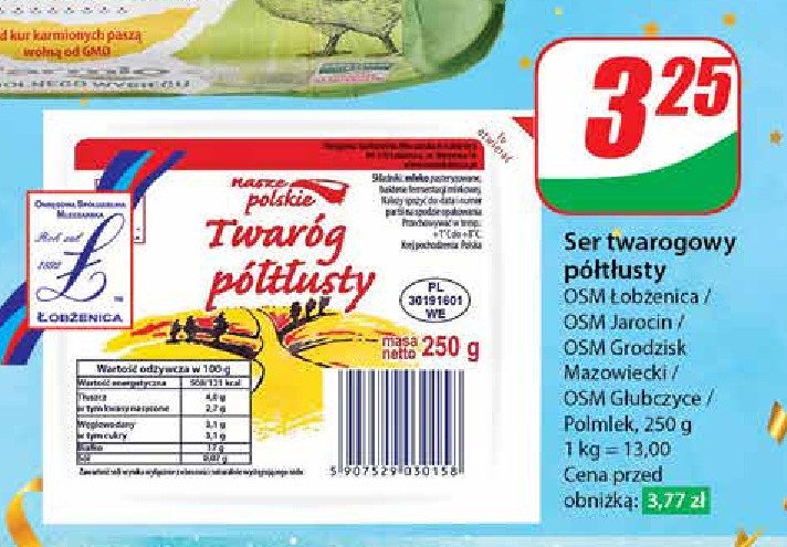 Twaróg półtusty Polmlek promocja