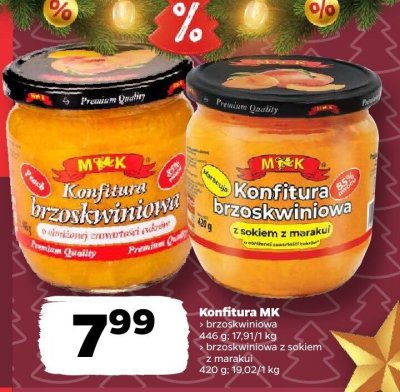 Konfitura MK brzoskwiniowa promocja w Netto