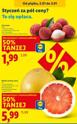 Liczi, luzem 100g promocja w Lidl