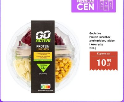 Danie gotowe Protein Lunchbox z tuńczykiem, jajkiem i kukurydzą promocja w Biedronka