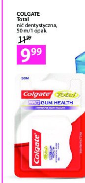 Nić dentystycza 50 m pro gum health Colgate total promocja