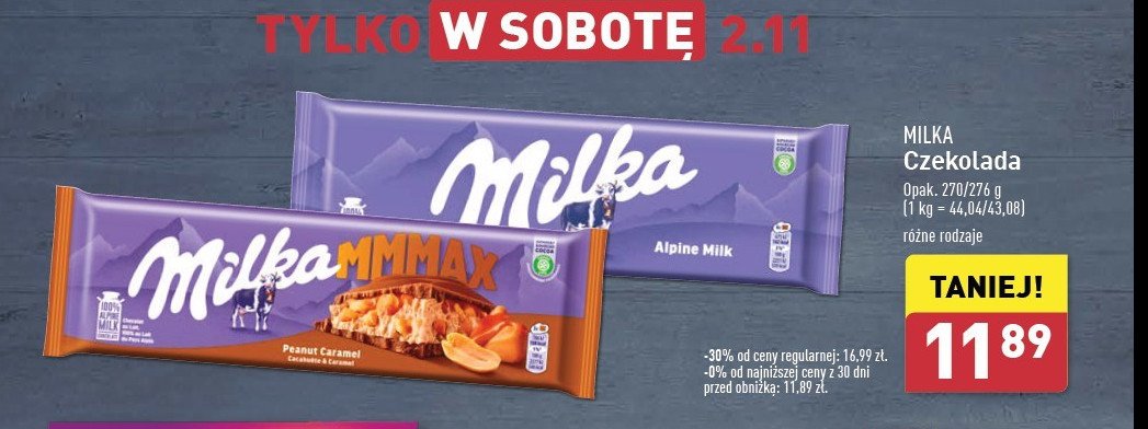 Czekolada peanut caramel Milka mmmax promocja