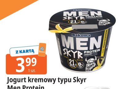 Jogurt kremowy typu Skyr Men Protein  promocja w Leclerc