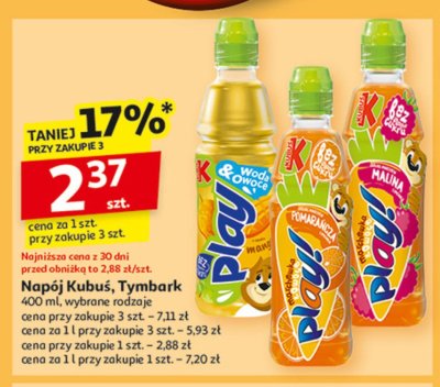 Napój mango Kubuś play! woda & owoce promocja