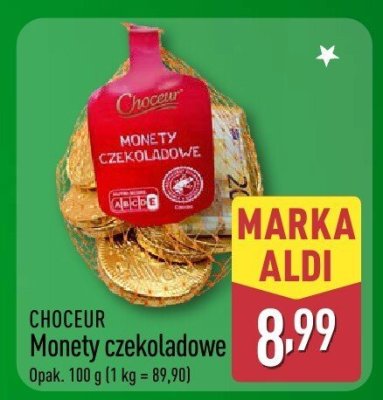 Monety czekoladowe  promocja w Aldi
