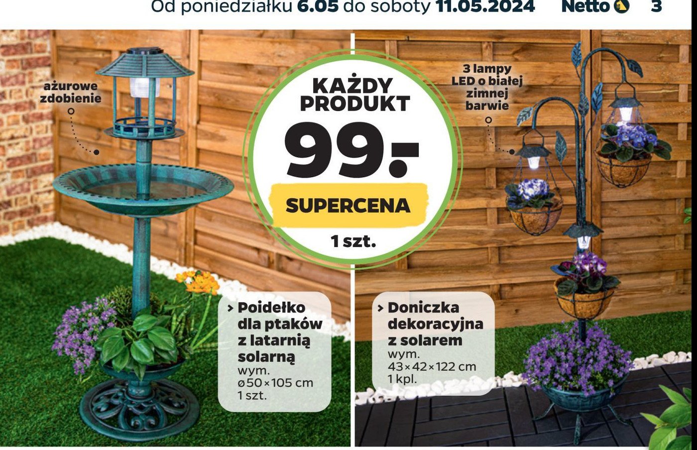 Poidełko dla ptaków z latarnią solarną promocja