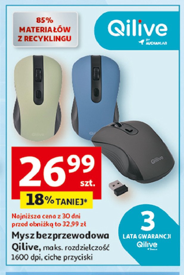 Mysz bezprzewodowa Qilive promocja w Auchan