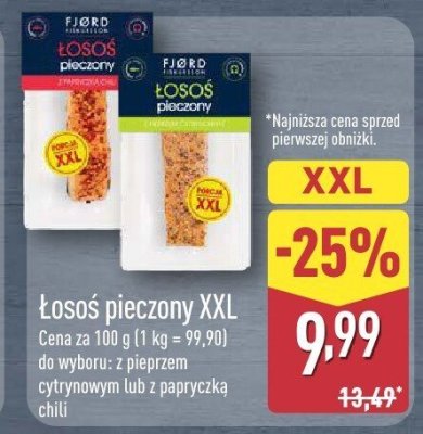 Łosoś pieczony XXL promocja w Aldi