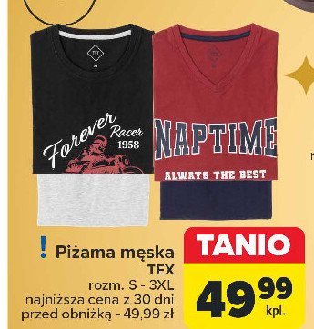 Piżama męska s-3xl Tex promocja