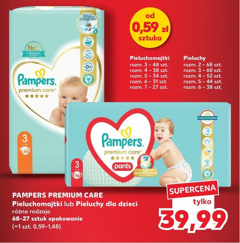 Pieluchomajtki maxi 4 Pampers premium care pants promocja