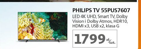 Telewizor 55" 55pus7607 Philips promocja