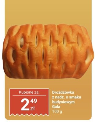 Drożdżówka z nadzieniem o smaku budyniowym  promocja w Dino