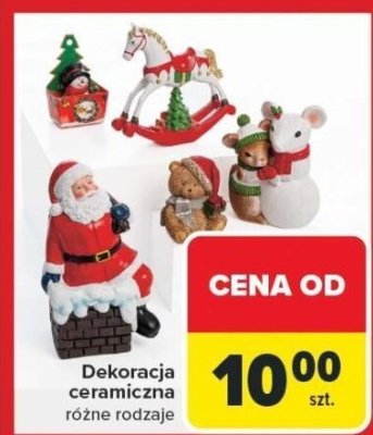 Dekoracja ceramiczna różne rodzaje Carrefour promocja w Carrefour