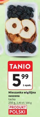 Mieszanka wigilijna suszona tacka promocja w Intermarche