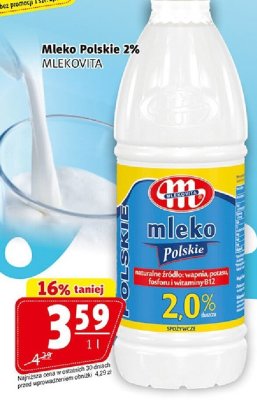 Mleko Mleko Polskie 2% Mlekovita promocja w Prim Market