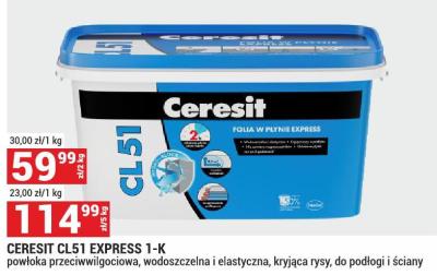 Powłoka Ceresit CL51 Express 1-K promocja w Merkury Market