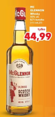 Whisky 40% alk. promocja w Kaufland
