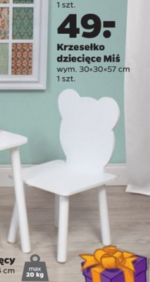 Krzesełko dziecięce miś 30 x 30 x 57 cm promocja
