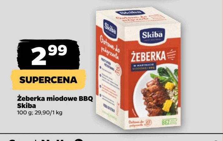 Żeberka miodowe bbq Skiba gotowe do pieczenia promocja