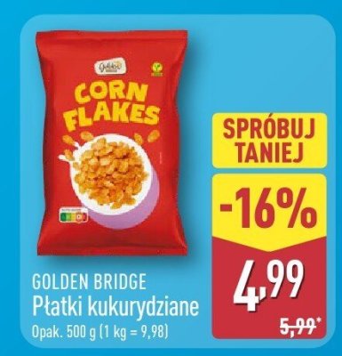 Płatki kukurydziane Golden Bridge promocja w Aldi