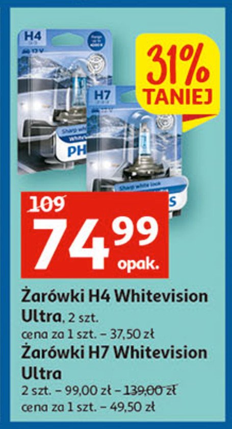 Żarówka whitevision h7 Philips promocja