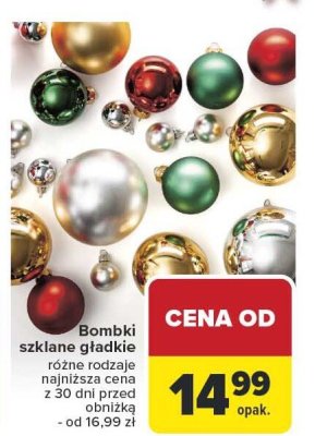 Bombki szklane promocja w Carrefour