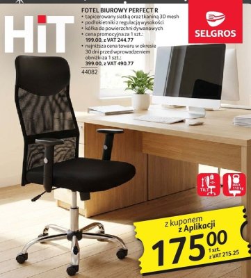 Fotel biurowy Perfect R promocja w Selgros