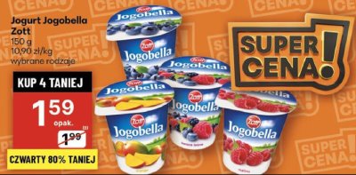 Jogurt Jogobella Zott wybrane rodzaje promocja w Delikatesy Centrum