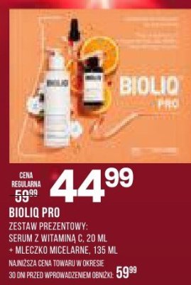 Zestaw prezentowy Bioliq Pro mleczko micelarone 135 ml promocja w Drogerie Natura